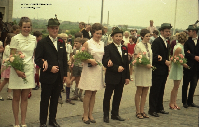 Schtzenfest-Montag 1970: Der neue Thron vom Knigspaar Friedhelm I. Stoffers und Christine I. Stemick