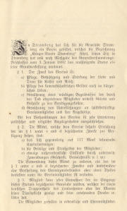 Satzung von 1892 Seite 1